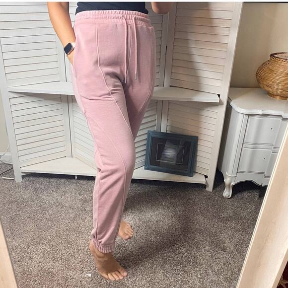 7 For All Mankind pink jogger sweatpants size small NWT - Picture 1 of 10